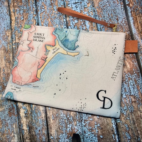 GD Map Pouch of Saint Simons Island 🌴